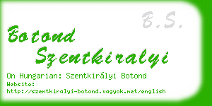 botond szentkiralyi business card