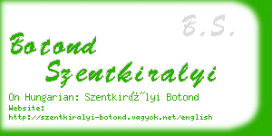 botond szentkiralyi business card